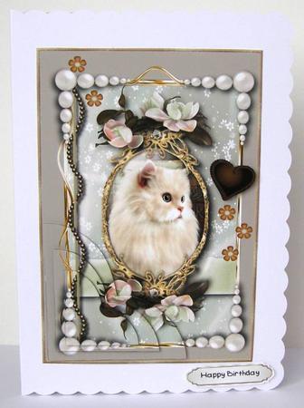 Cat Cameo Corner Stacker Card Topper 2 by Margaret McCartney