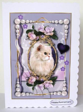 Cat Cameo Corner Stacker Card Topper 1 by Margaret McCartney