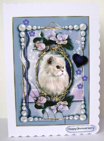 Cat Cameo Corner Stacker Card Topper 3 by Margaret McCartney