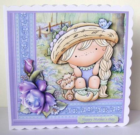 Izzy's Little Bird Female Birthday Mini Kit & Decoupage by Margaret McCartney