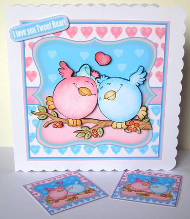 Valentine's Day Tweetheart Mini Card Kit by Margaret McCartney