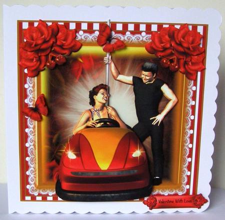 Retro the Bumper Car Card Front Kit by Margaret McCartney