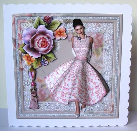 English Roses Tassel and Pretty Lady by Margaret McCartney