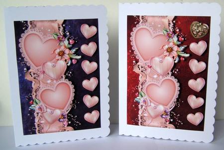 Striking Pink Hearts Valentines Toppers by Margaret McCartney