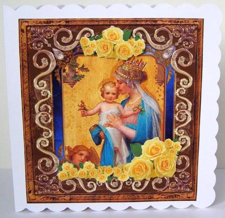 Precious Love Mary and Jesus Card Front by Margaret McCartney