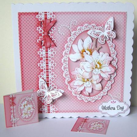 8x8 Flowers & Lace a Touch of Elegance Mini Kit 3D Decoupage by Margaret McCartney