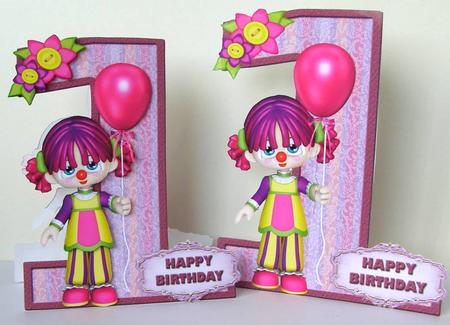Age Birthday - Age 1 - Shaped Card by Margaret McCartney