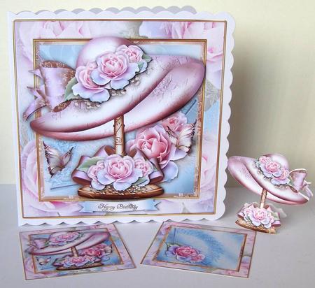 Pretty Vintage Soft Hat with Roses by Margaret McCartney