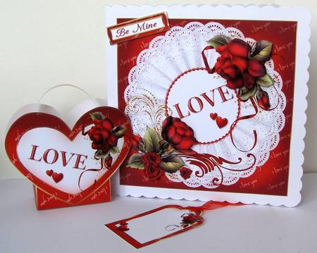 8x8 Valentine or Anniversary Roses Mini Kit by Margaret McCartney