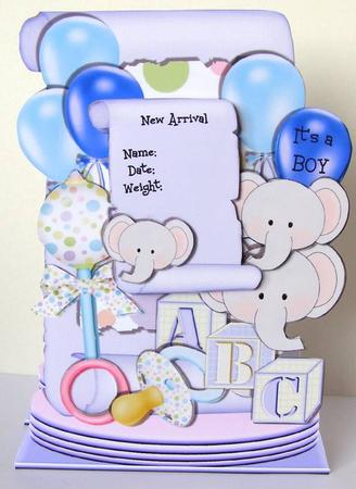 No Greater Gift - Scroll - Baby Blue by Margaret McCartney