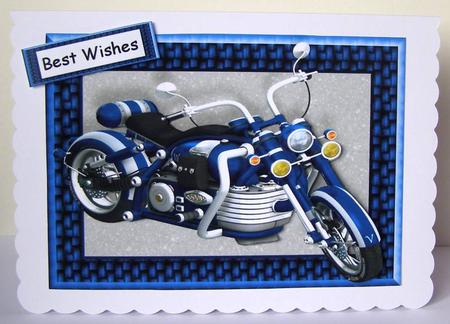 Beautiful Blue Motorbike by Margaret McCartney