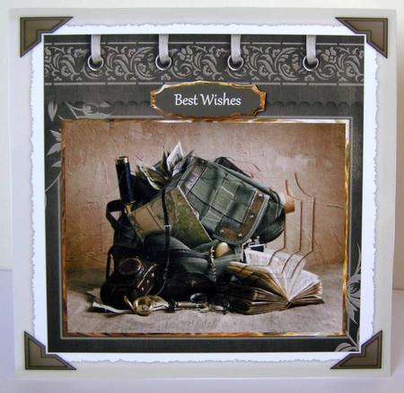Vintage Travel Card with Shaped Layers for Depth by Margaret McCartney