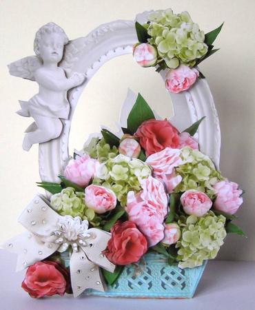 Pretty Things Shaped Card Mini-kit - Flower Cherub by Margaret McCartney