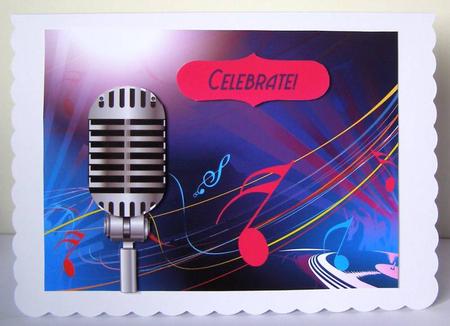 Singin' Loud Music Card Topper by Margaret McCartney