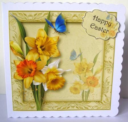 Gorgeous Yellow Daffodils 8x8 Quick Topper by Margaret McCartney