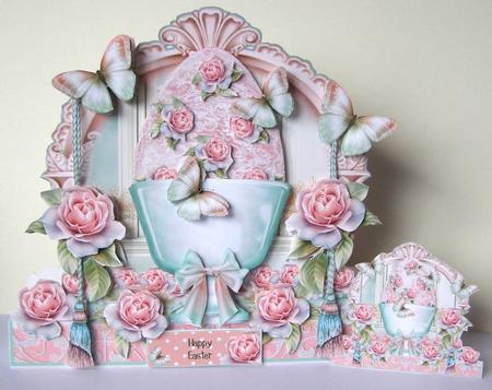 The Lace Rose Egg Shaped Card Kit by Margaret McCartney