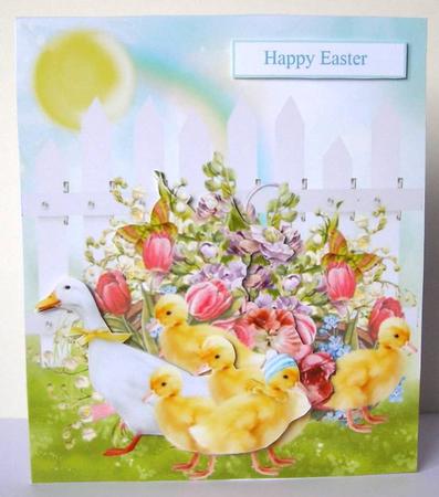 Mamma Duck and Babies Topper with Decoupage by Margaret McCartney
