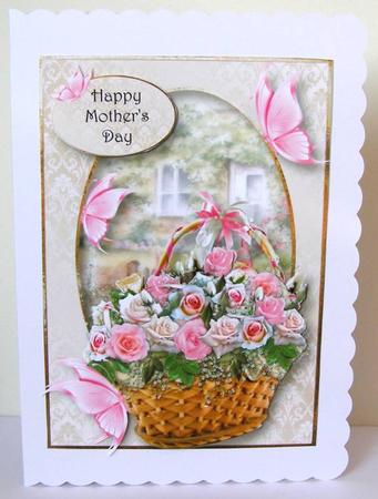 Butterfly Rose Basket by Margaret McCartney