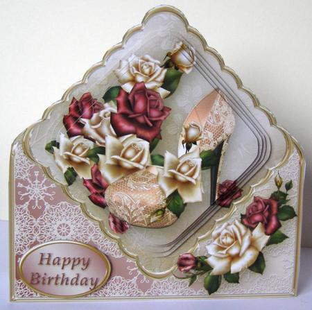 Lacy Shoe Diamond Pyramid Card Mini Kit by Margaret McCartney