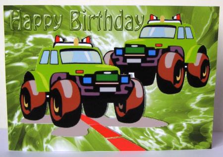 4x4 Monster Trucks,abstract Frame A4 by Margaret McCartney