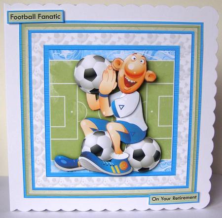 Football Fanatic 8x8 Mini Kit & Decoupage for Men by Margaret McCartney
