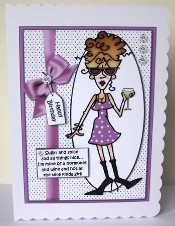 Rita a Sugar and Spice Girl Quick Card by Margaret McCartney