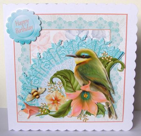 Delicate Peach with Bird Birthday / Mother's Day Kit by Margaret McCartney