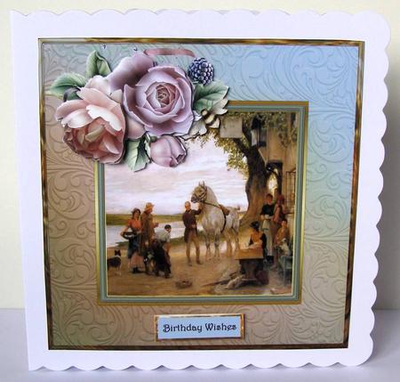 Vintage Pub Card with Decoupage by Margaret McCartney