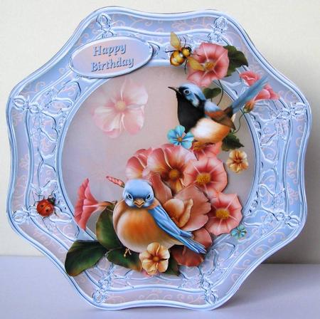 Little Birdies Wavy Octagon Card Mini Kit by Margaret McCartney