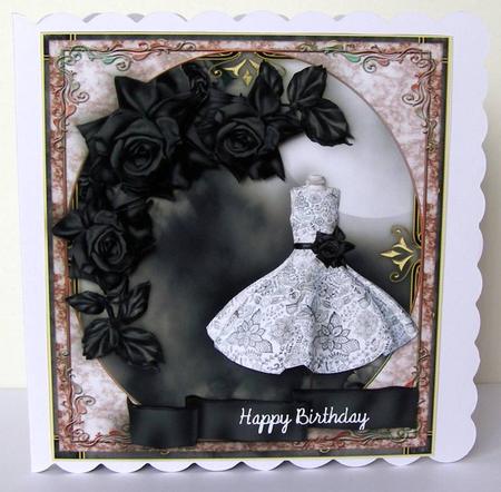 Black & White Female Card by Margaret McCartney