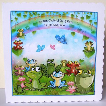 All Frogs Card Front by Margaret McCartney