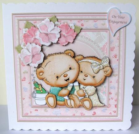 Drinky Paws 8x8 Wedding Anniversary Mini Kit & Decoupage by Margaret McCartney