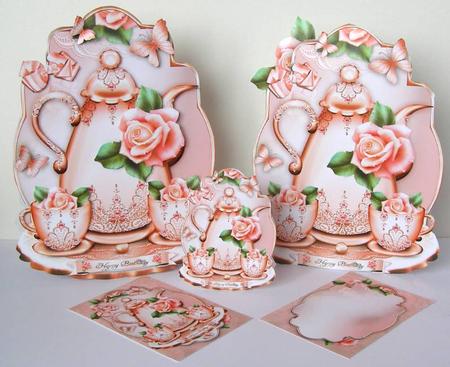 Vintage Soft Rose Teapot with Beautiful Roses by Margaret McCartney