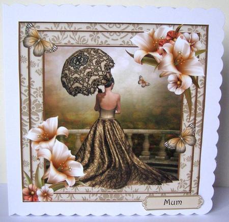 The Butterfly Balcony 8x8 Quick Topper by Margaret McCartney