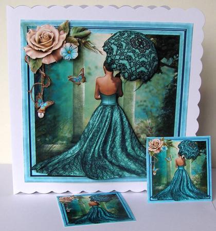 Lost in Thought Champagne Roses & Butterflies Mini Kit by Margaret McCartney