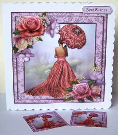 Belle Roses & Parasol Mini Kit by Margaret McCartney