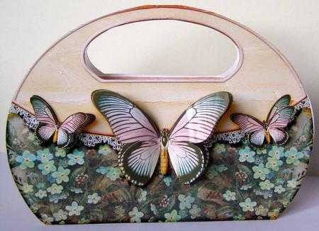 Butterfly Handbagcard 119 by Margaret McCartney