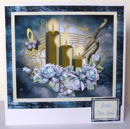 Music, Candles and Roses 2 Card Kit by Margaret McCartney