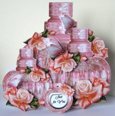 Graduated Perfume Bottles - 4-way Design by Margaret McCartney