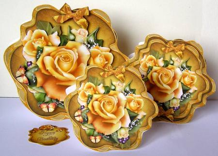 Yellow Vintage Roses by Margaret McCartney