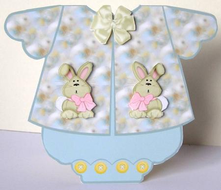 Easter Bunny Romper Suit Card Kit by Margaret McCartney