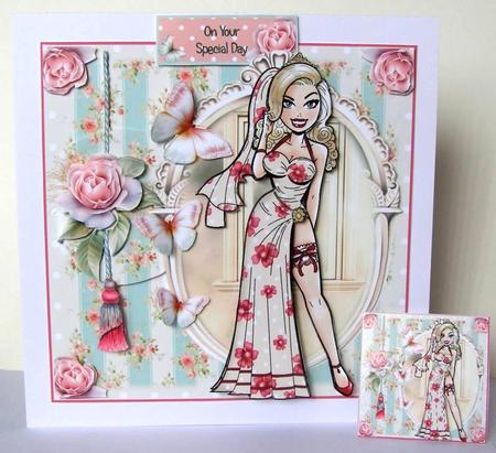 The Wedding Garter Card Front Kit by Margaret McCartney
