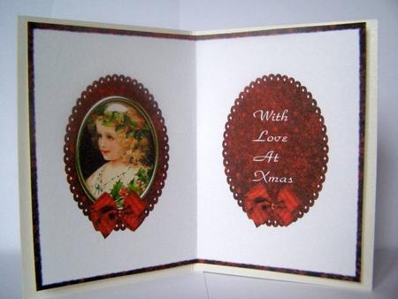 Vintage Girl Xmas Insert by Margaret McCartney