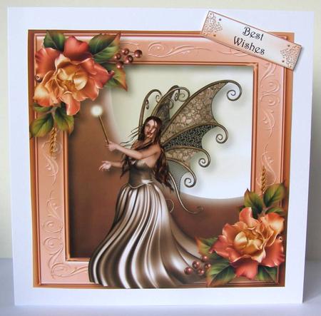 'lumos' with Blush Roses 8x8 Quick Topper by Margaret McCartney