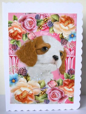 King Charles in Summer Flowers A4 by Margaret McCartney