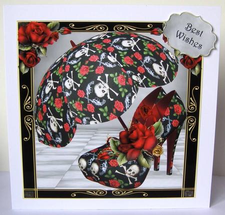 Guns N Roses Shoes & Parasol 8x8 Quick Topper by Margaret McCartney