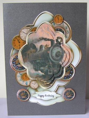 Time Travel Male Card by Margaret McCartney