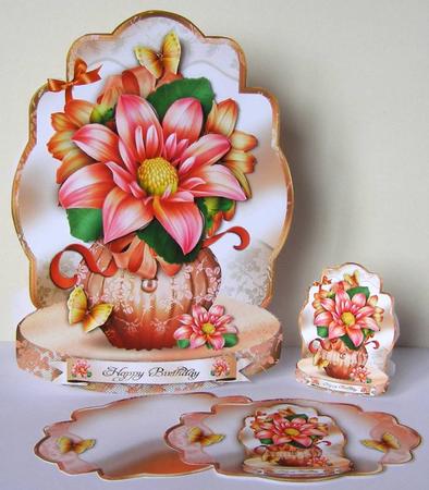 Colorful Dahlia Bloom in the Vase by Margaret McCartney