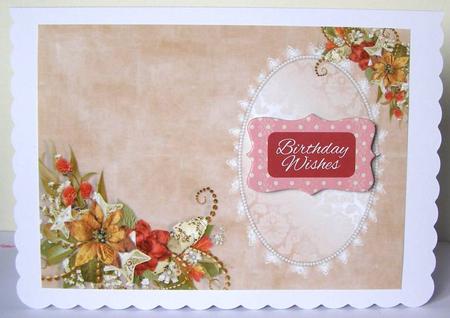Beautiful Vintage Floral Spray Insert by Margaret McCartney