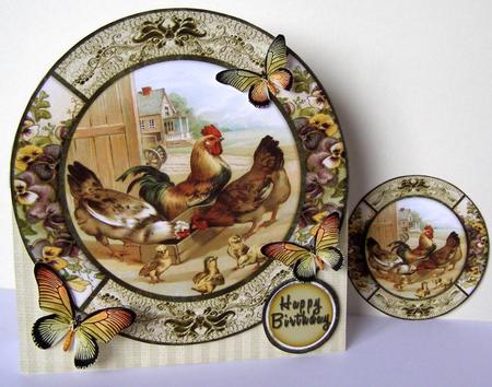 Round Over the Top Card Olive 201 by Margaret McCartney